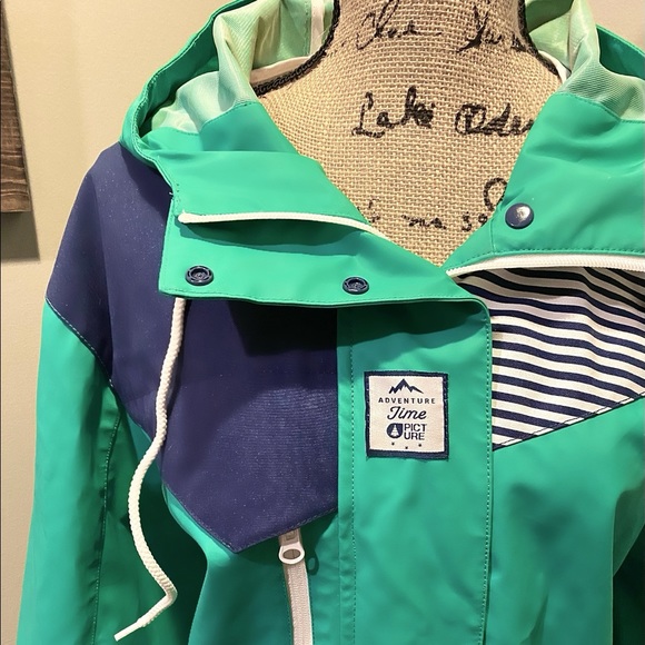 Women Picture Organic Clothing Green Weather Resistant Hooded Jacket Size L - Picture 6 of 11